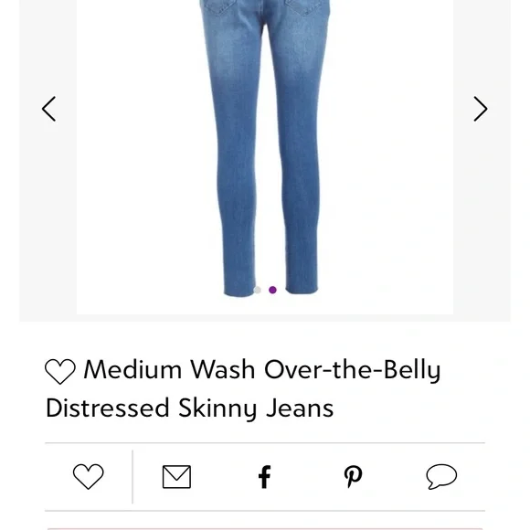 Mom and co distressed maternity jeans basically new - Picture 2 of 4